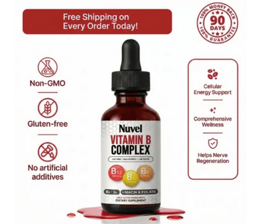 Nuvel® B-Essence — قطرات B-فيتامين سائلة لدعم الأعصاب والطاقة وصفاء الذهن